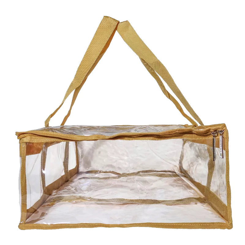 Sand clear under bed storage bag end view empty