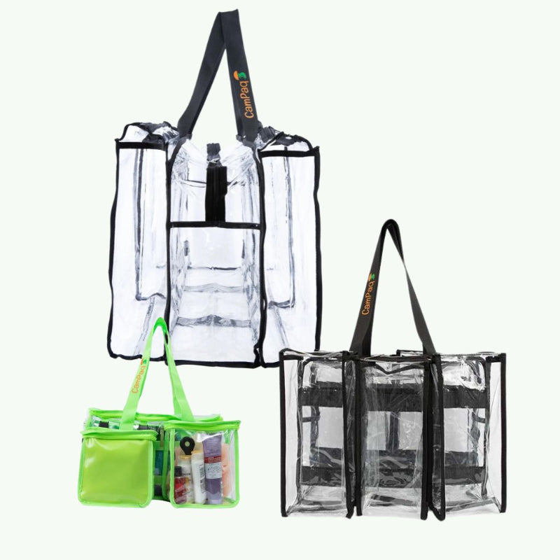 Large Black plus Medium Black plus Green Toiletry